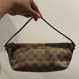 Gucci Brown Monogram Pochette